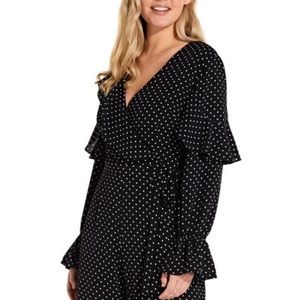 NWT BCBG MAX ZARIA DOTTED JUMPSUIT Hijab Friendly